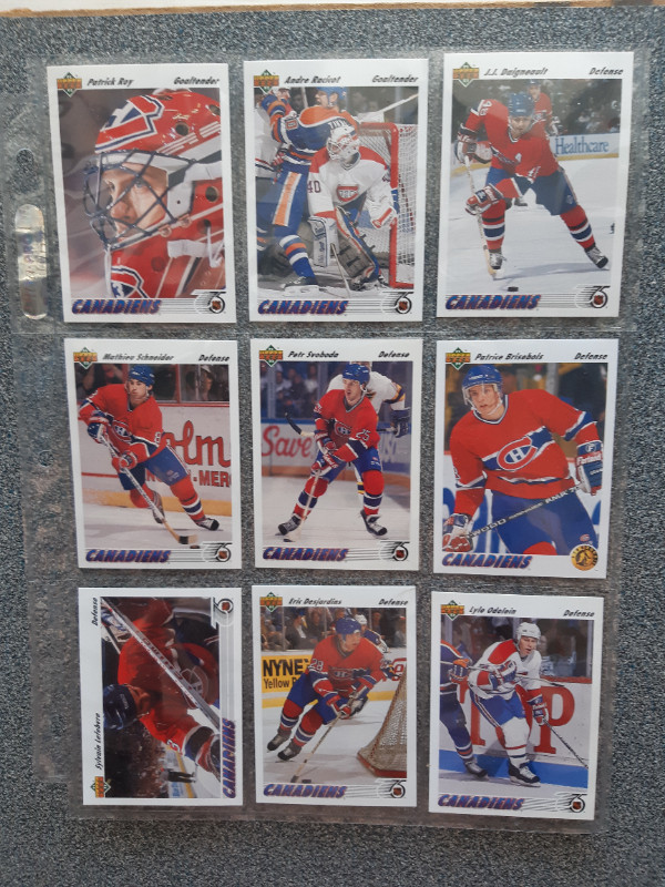 Cartes de hockey des Canadiens de Montréal Upper Deck 1991-1992 dans Art et objets de collection  à Lévis - Image 2