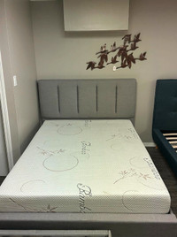 BRAND NEW FULL SIZE Platform Bed with NEW IN BOX 8" Memory Foam