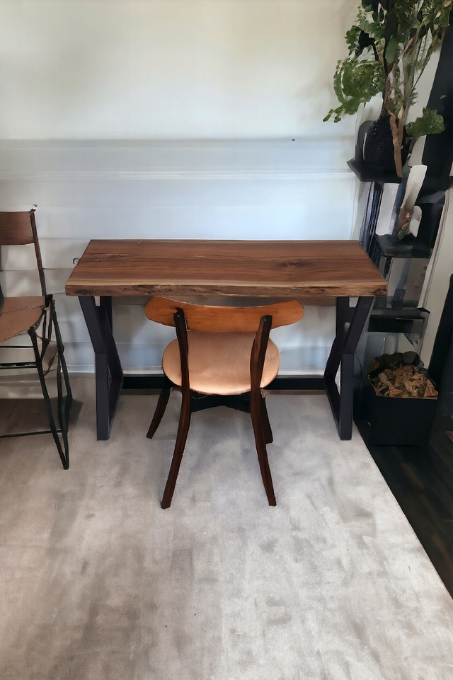 Walnut desk mountain peak metal legs in Desks in City of Toronto