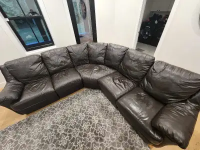 Section Couch with recliners, View more