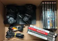 Playstation 2 console and games