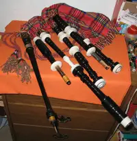 Scottish Highland Rosewood Bagpipes - Sold As Seen -