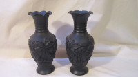 Imperial ~ Vintage Glass ~ Blackberry ~ Set of 2 ~ Vases