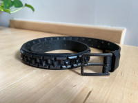 Italian DIESEL studded black leather belt