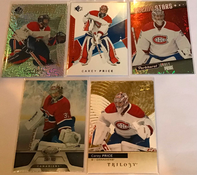 Montreal Canadiens Carey Price Dual Colour Jersey Card + 5 in Arts & Collectibles in Guelph - Image 2