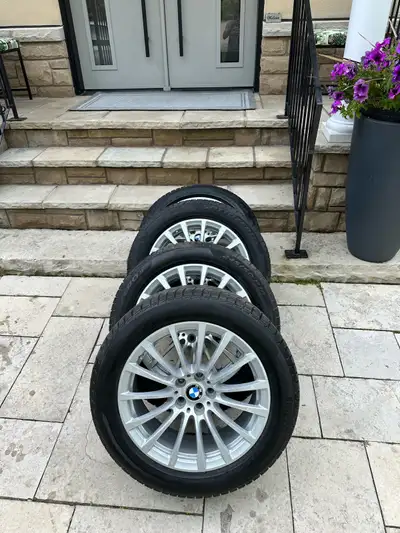 BMW 5 series rims OEM Pirelli Sottozero 3 tires 245 50 18 Tread +85% Fits - 5 series, 7 series and X...