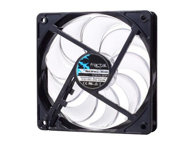 Fractal Design Silent Series LL 120mm White LED Fan in System Components in City of Toronto - Image 2