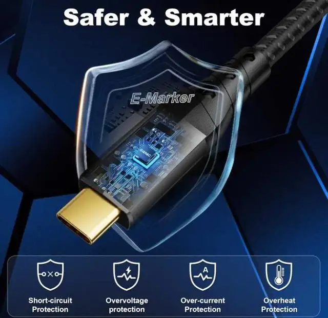 USB C to USB C High Speed Cable (240 Watt) in Cables & Connectors in Hamilton - Image 4