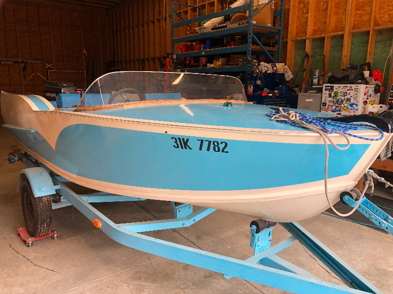 15' Antique wood Boat & Trailer for sale Powerboats & Motorboats