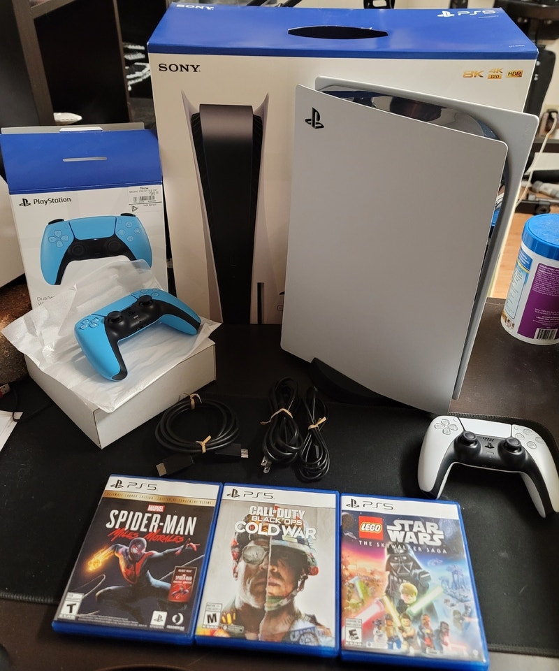 PS5 Disk Edition With 3 Games And A Extra Brand New Blue Control Sony Playstation 5 Edmonton