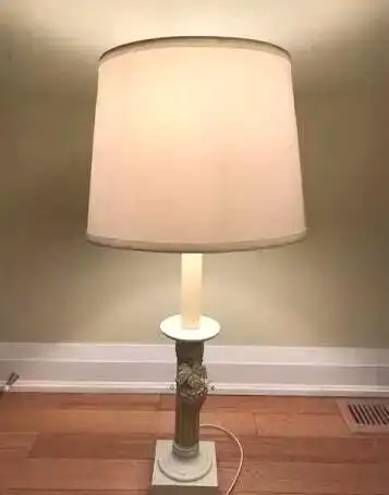 Faux Stone Table Lamp with Decorative Grapes, View more