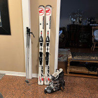 156 Rossignol ski with boots ( poles) 