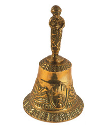 Vintage Ornate Brass Bell 5" Tall