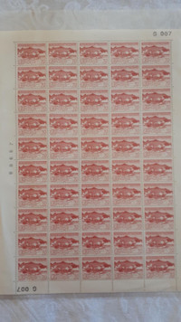 Vintage Sheet Of Greenland Stamps