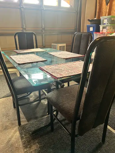 Glass Dining Table with 4 Chairs, View more