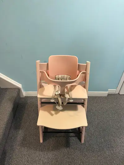 Stokke Tripp Trapp High Chair + Baby Set with harness The chair that grows with the child Suitable f...