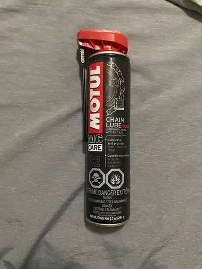 Keep your motorcycle chain in top condition with Motul Chain Lube Road, a 9.3 oz can of high-perform...