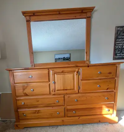 Pine Dresser with Mirror, View more