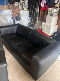 Ikea Leather Sofa and armchair. $150