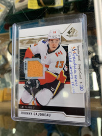 Gaudreau Calgary Flames Jersey Card SP Game Used Showcase 319