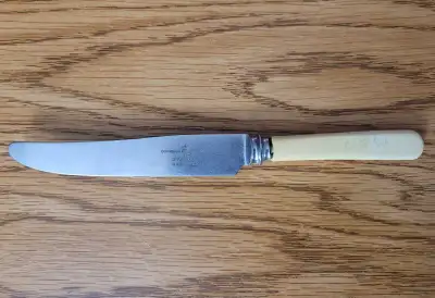 Vintage Sheffield Butter Knife – Faux Bone Handle, View more