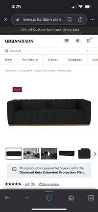 Large designer sofa in great condition