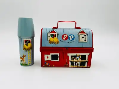 Vnt 1962 Fisher Price Toy Farm Lunch Box EUC., View more
