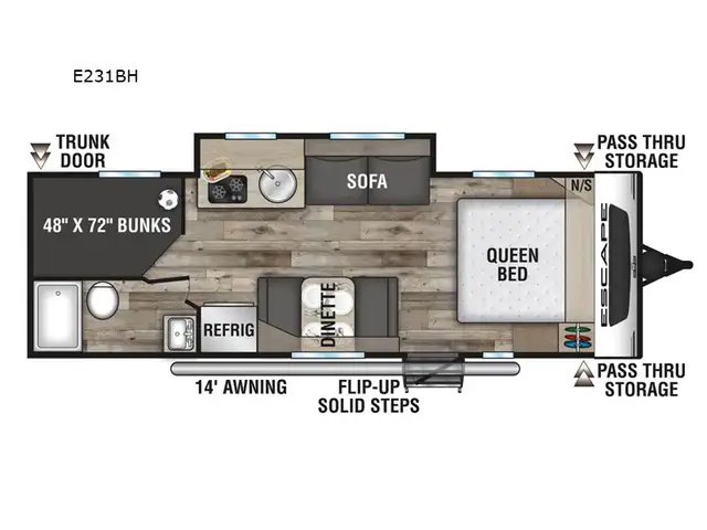 2019 KZ Escape Trailer in Travel Trailers & Campers in Grand Bend - Image 4