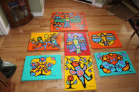 Collection of Karl Burrow canvas paintings MORRISSEAU PROTEGE
