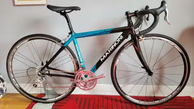 Vélo de route Marinoni, en parfait état ! cadre en aluminium, fourche en carbone, 50cm x 50cm transm...