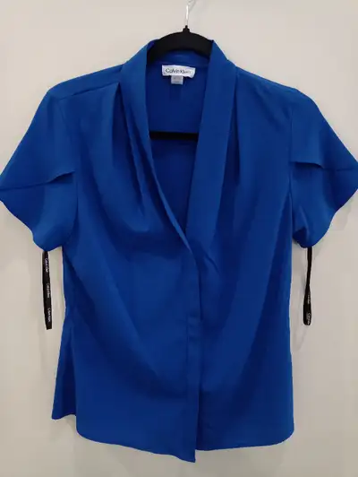 Calvin Klein Blouse - Size Small - $15 Excdellent - Like New Condition Colour - Royal Blue Hanger St...