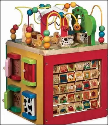 Battat Wooden Activity Cube playset BNIB sealed