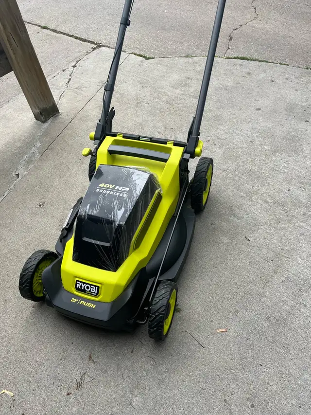 RYOBI 40V 20 in. Cordless push mower with battery and charger63013093071489121