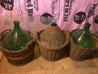 Wicker Demijohns for Wine Making