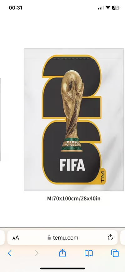 2026 FIFA FLAG- Pole Not included, View more