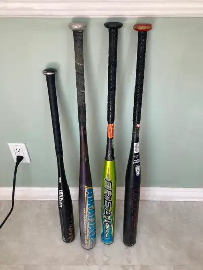 4 Baseball Bats, View more