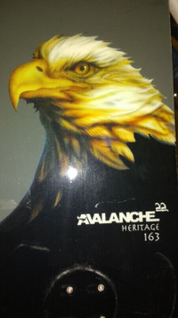 Planche a neige et bottes/ snow board. Avalanche Heritage / SUGI