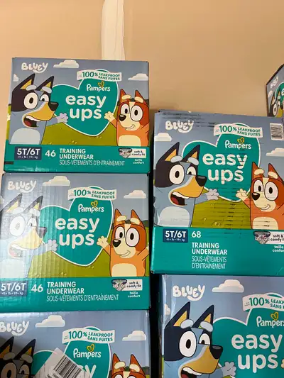 Bulk  box 16 UNOPENED Pampers Easy Ups Training (Size 5T-6T, View more