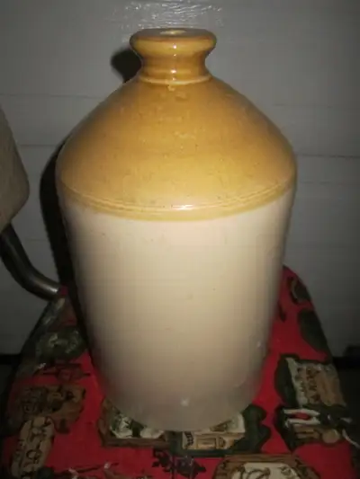 For sale I have an antique stoneware Gin crock jug. Excellent condition. Great decorative piece.