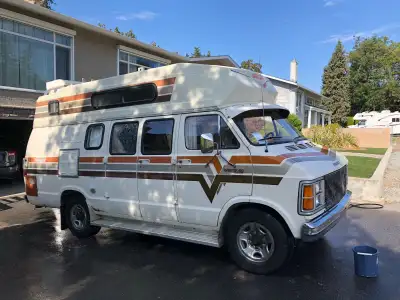 1980 Dodge B300, Vanguard camper van. Motor and transmission rebuilt for reliability. With the motor...