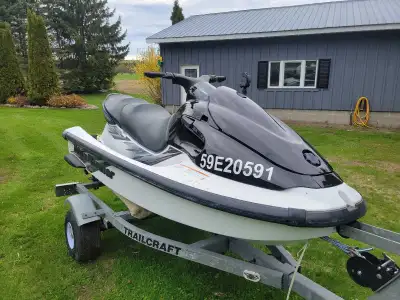 Good shape, newly painted hood, comes with ram mount for GPS. 100 hrs on new top end Has oil injecti...