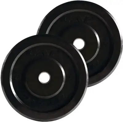 Brand new still factory sealed in box Cap 25-lb Barbell Bumper Weight Plate Set. This set of two 25-...