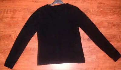 Black 100% Cashmere Cardigan Sweater. s and Vintage Clutch Bag, View more