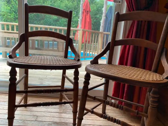 2 matching cane bottomed chairs for sale in Chairs & Recliners in Kingston - Image 5