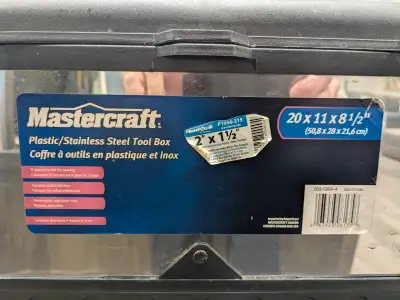 Mastercraft Stainless tool box and assorted tools included. Pictures are attached for your viewing....