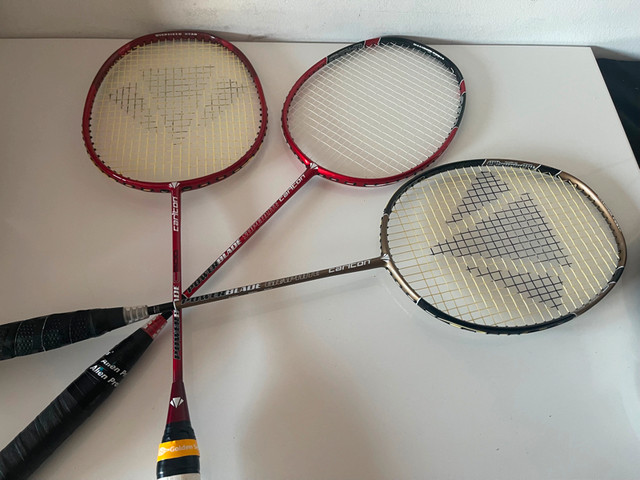 BADMINTON RACKETS, CARLTON, GOOD QUALITY, GREAT VALUE, GRAPHITE, dans Tennis et raquettes  à Ville de Montréal