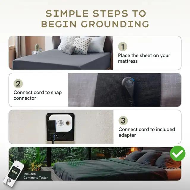 Terraluxe Grounding Bed Sheet (Cali King) in Bedding in City of Montréal - Image 6