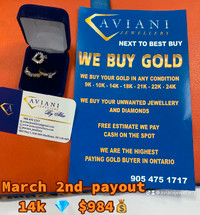 AVIANI Pays Top Dollars For Your Unwanted JEWELLERY!
