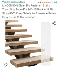 Anti-slip stripes for stairs