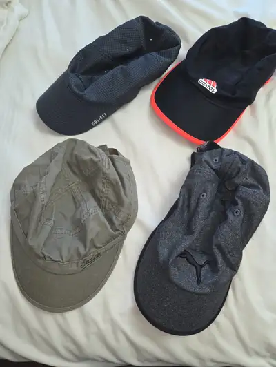 Adidas, Nike, Puma and Indian Motorcycle adjustable caps. EACH CAP $50.00. Adidas - black w/ orange...